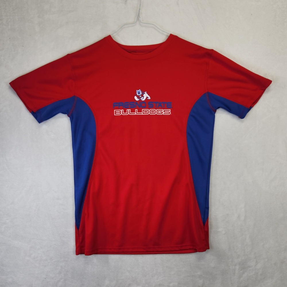 Pro Player Fresno State Bulldogs Mens Medium Red Blue Athletic Shirt RN‎ 104648